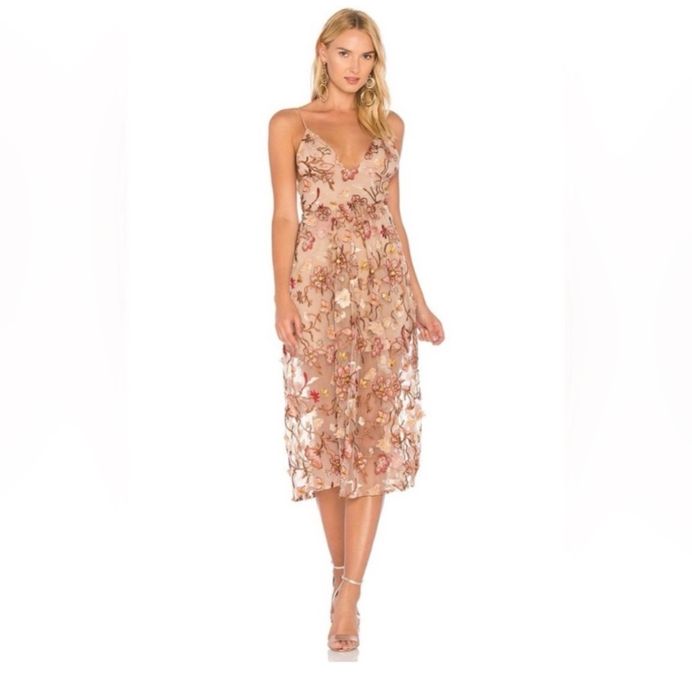 For Love and Lemons Botanic Midi Dress Small